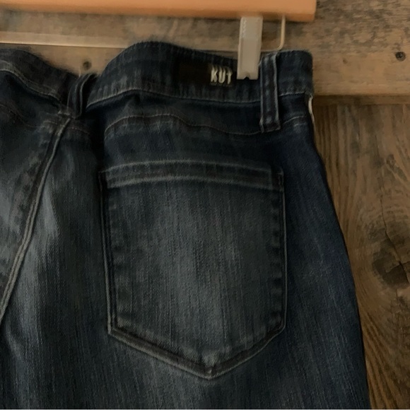 Women’s 8 KUT FROM THE KLOTH REESE Ankle Straight Leg Denim Striped Leg Jeans EC - Picture 12 of 15